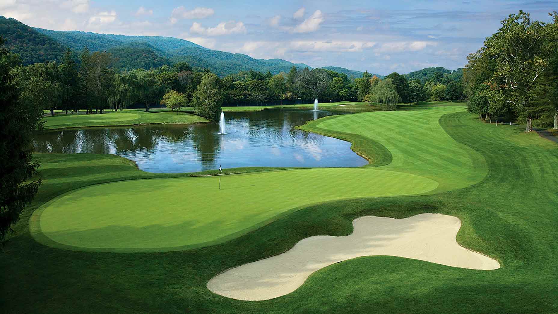 a golf course at the greenbrier