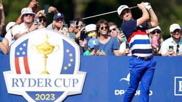 Justin Thomas of the U.S. team preps for the Ryder Cup at Marco Simone