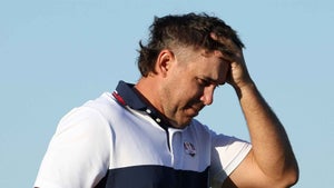 brooks koepka rubs hair ryder cup