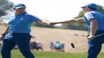 Rory McIlroy and Matt Fitzpatrick at the Ryder Cup on Friday.