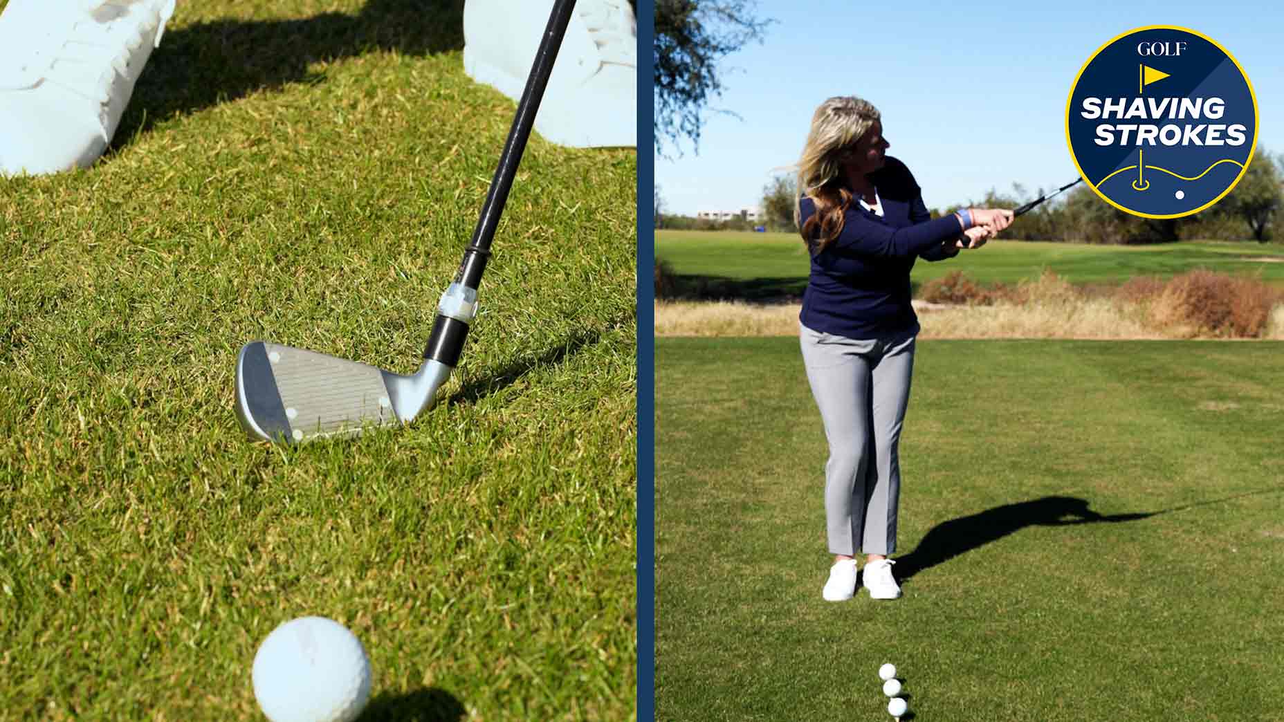 With the help of teaching professional Stefanie Shaw, players can learn how to release the club, which leads to further, straighter shots