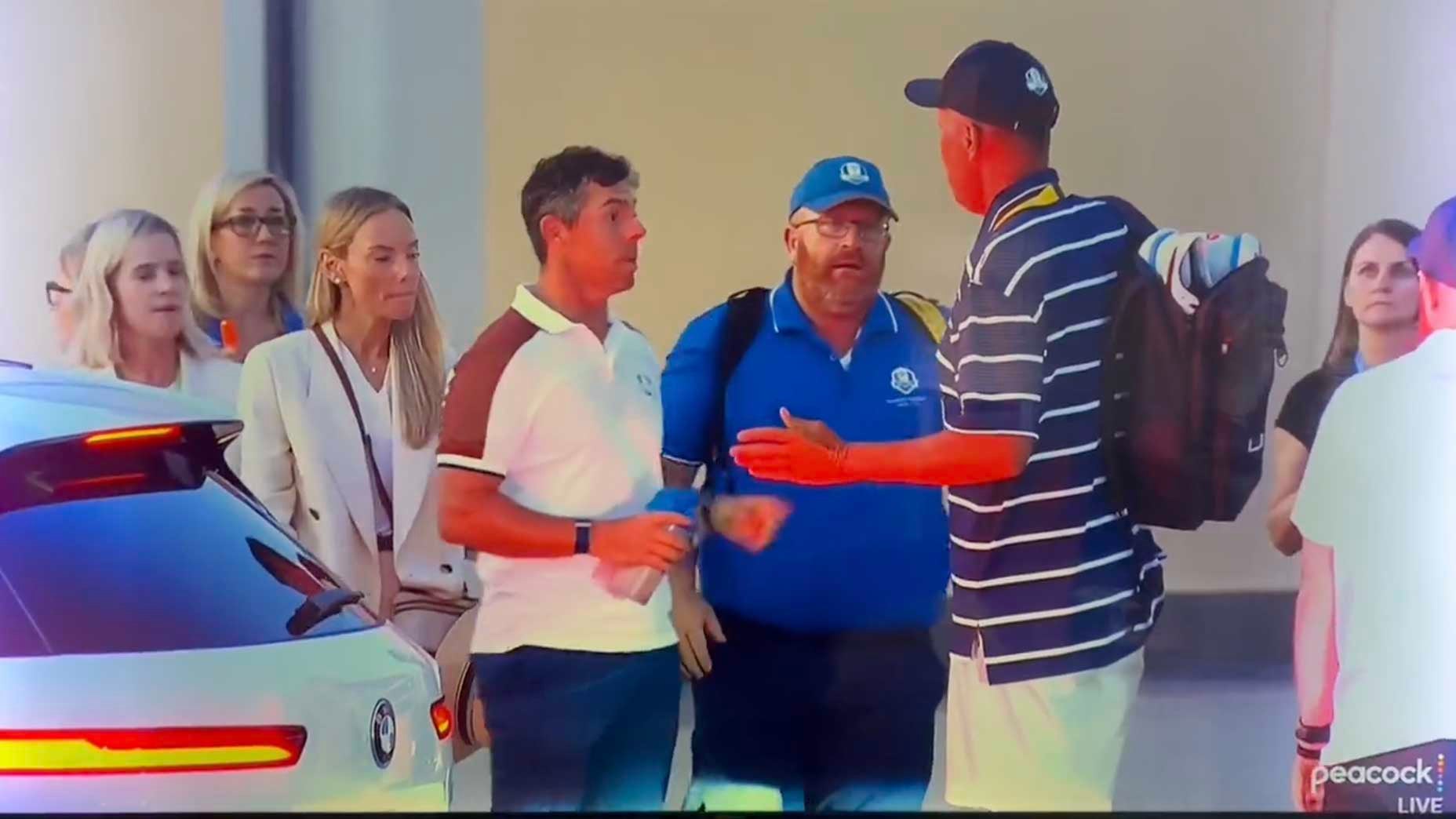 Rory McIlroy sheds light on parking-lot caddie spat after Ryder Cup win