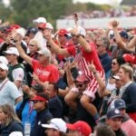 Aemrican Ryder Cup fans cheer at 2021 Ryder Cup
