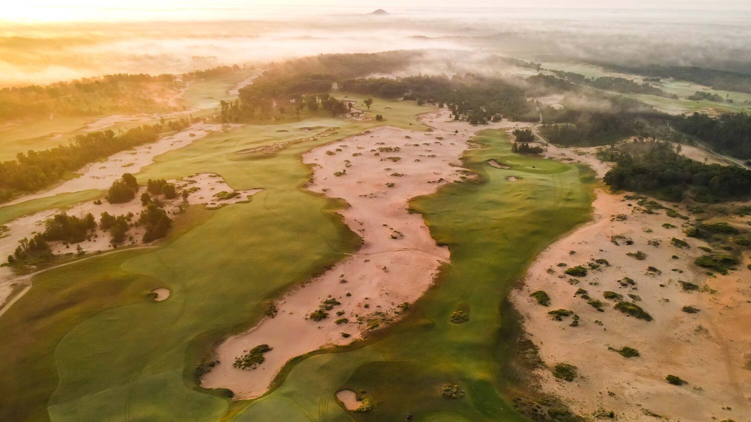 Aerial view of Sand Valley