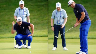 phil kenyon watches scottie scheffler putt