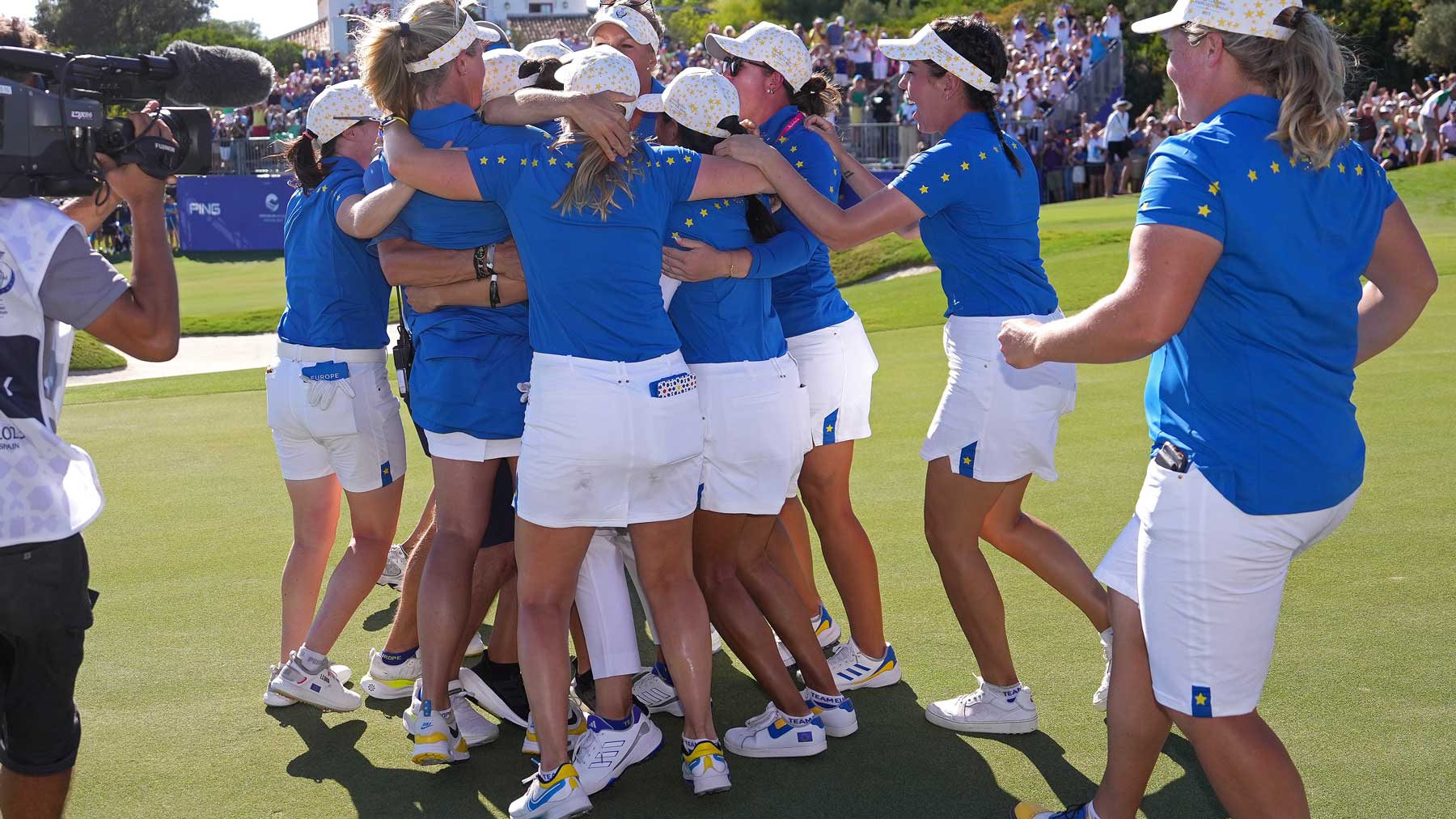 europe celebrating solheim cup win