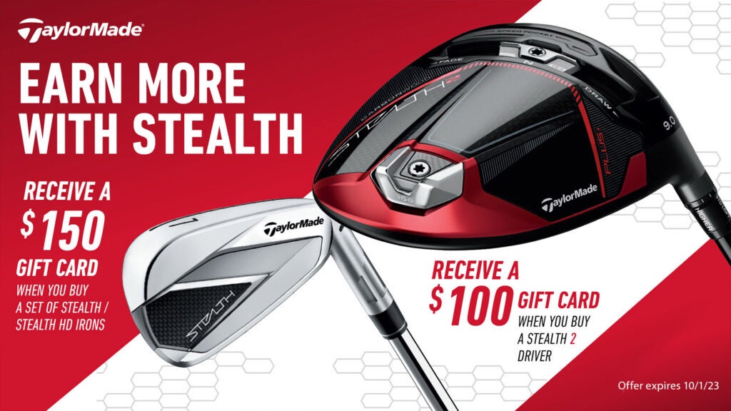 Earn free gift cards when you shop the TaylorMade Stealth collection at Fairway Jockey