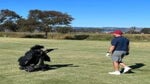 golfer with pushcart