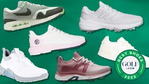 Best women's golf shoes 2023. Spiked and spikeless golf shoes from Nike, GFore, Ecco, FootJoy, and Adidas.