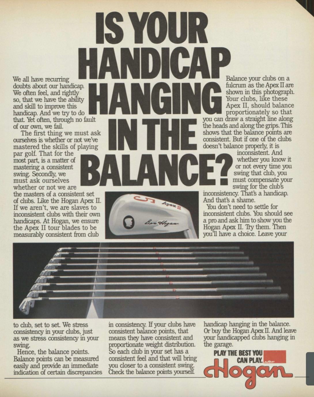 Ben Hogan Golf ad