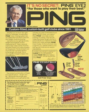 Ping golf ad custom fitting