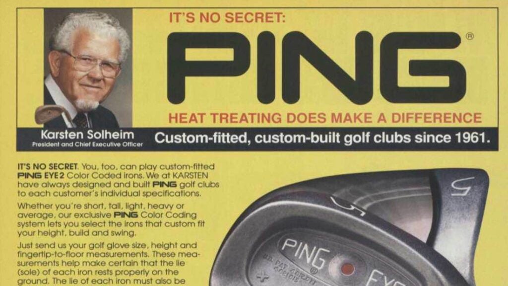 Retro PING golf ad