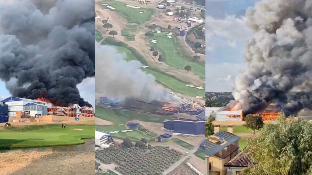 Massive fire breaks out at Ryder Cup course just days after event