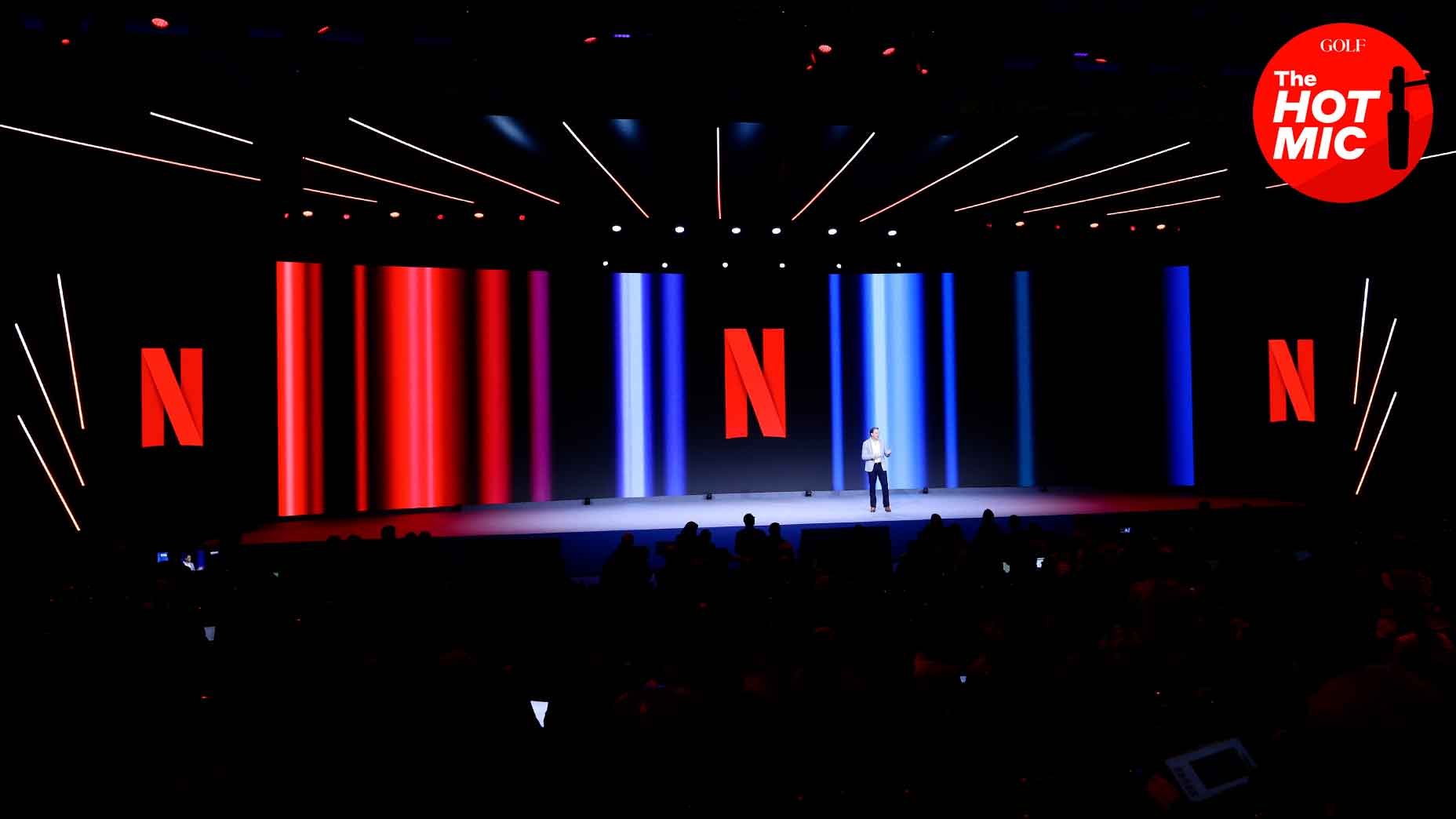 netflix executive speaks on stage