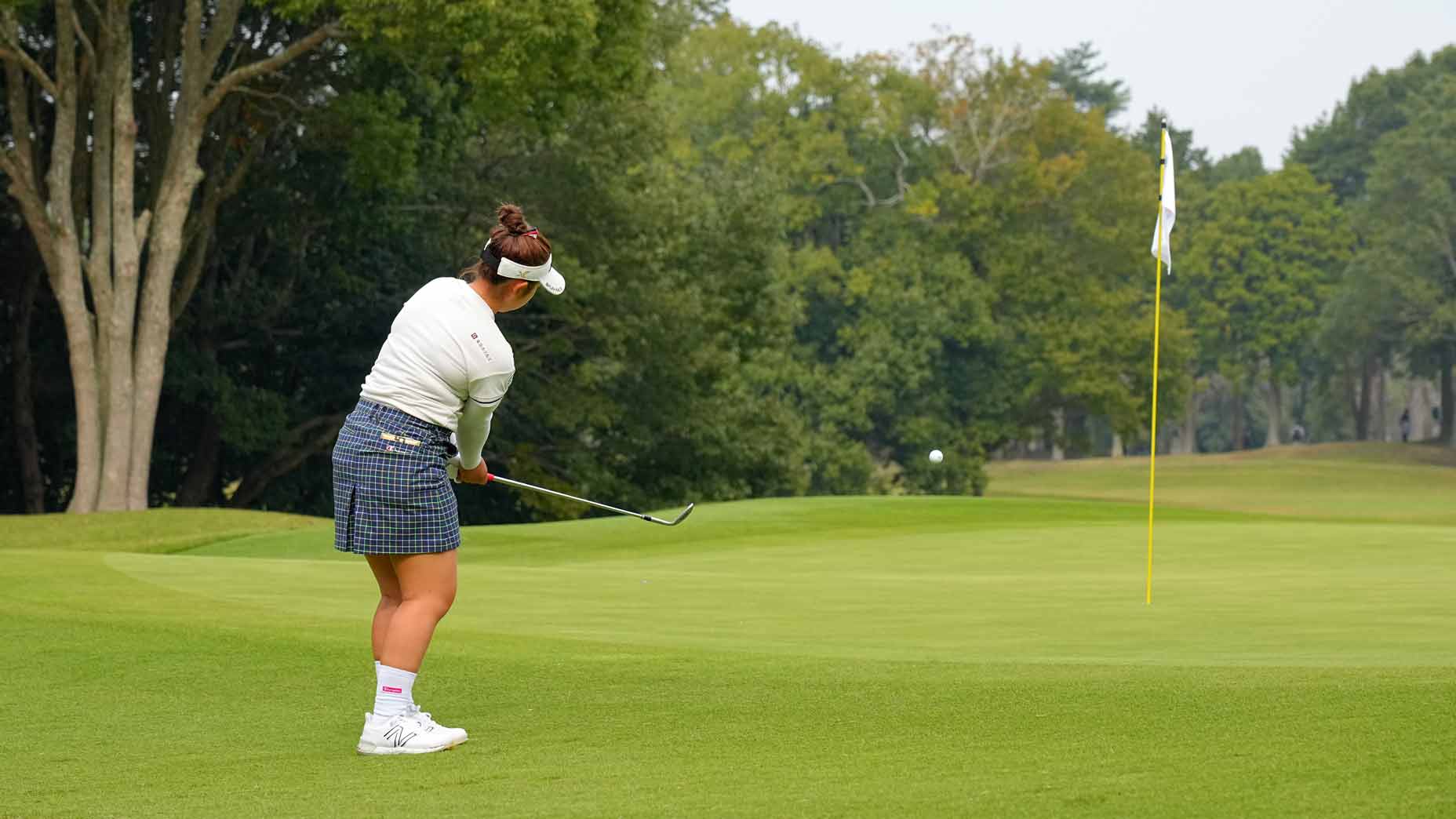 When you can't use your putter on a short chip and need some added touch, use these tips from GOLF Top 100 Teacher Kellie Stenzel