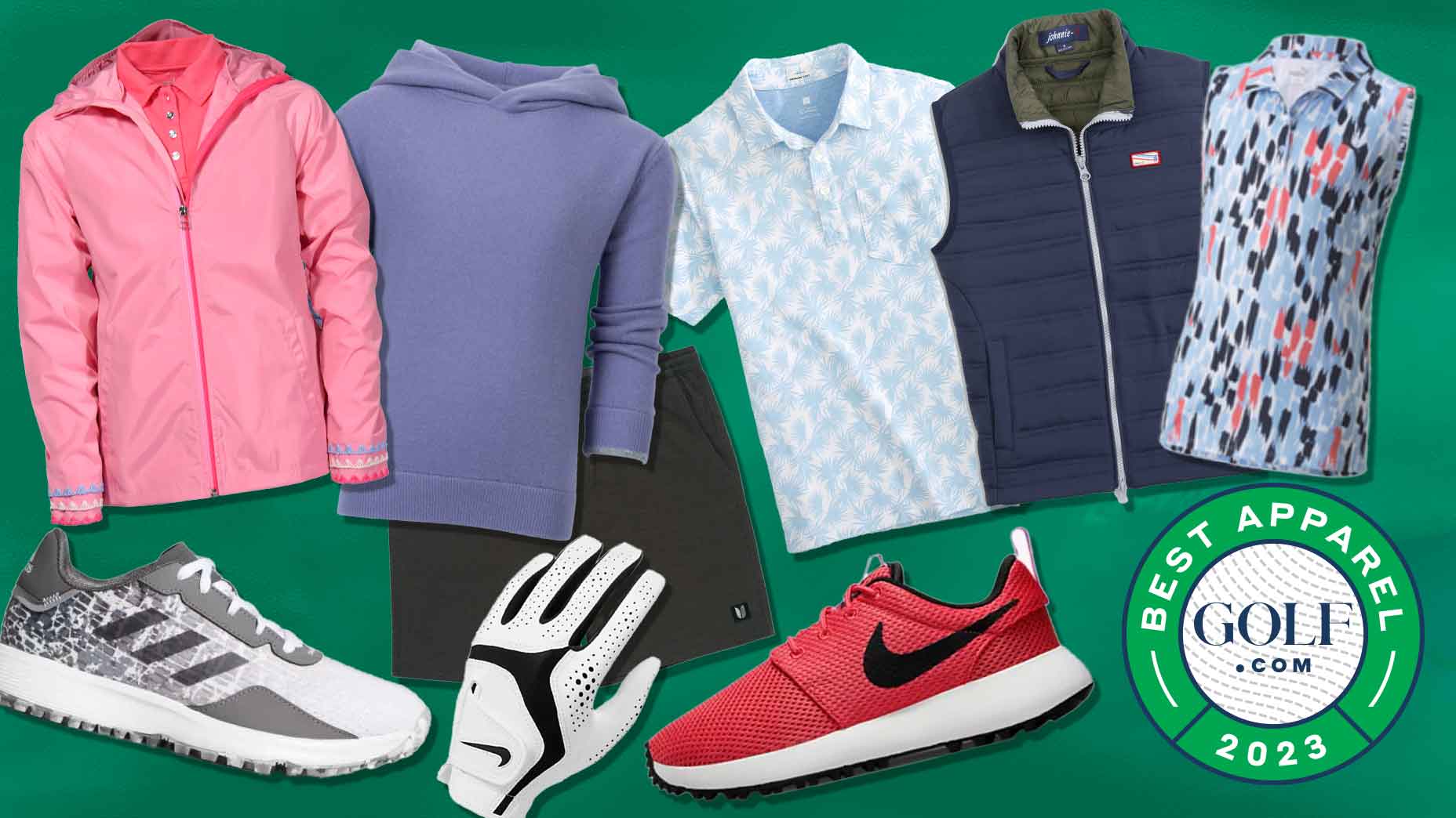 A collection of golf clothing for children