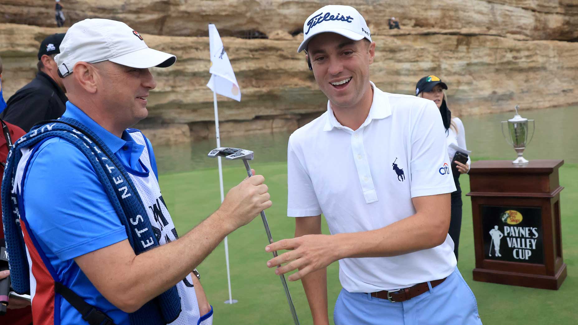 Rob McNamara and Justin Thomas at the 2020 Payne's Valley Cup.