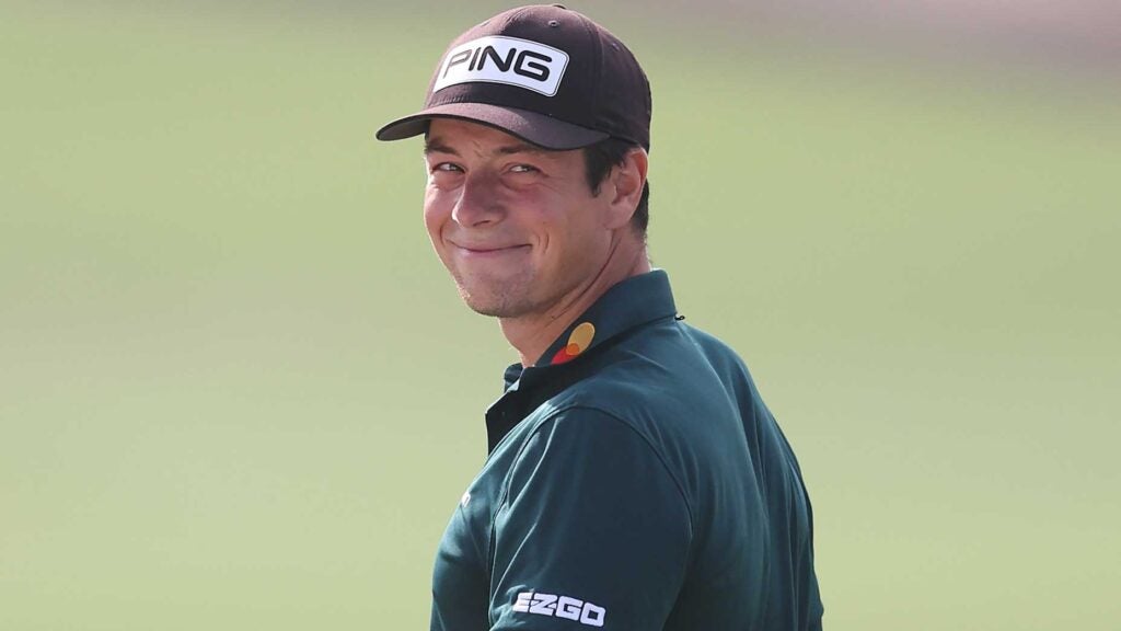 Viktor Hovland is back in action at this week's DP World Tour Championship.