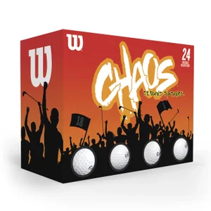 Wilson Chaos Golf Balls, White, 24-Pack