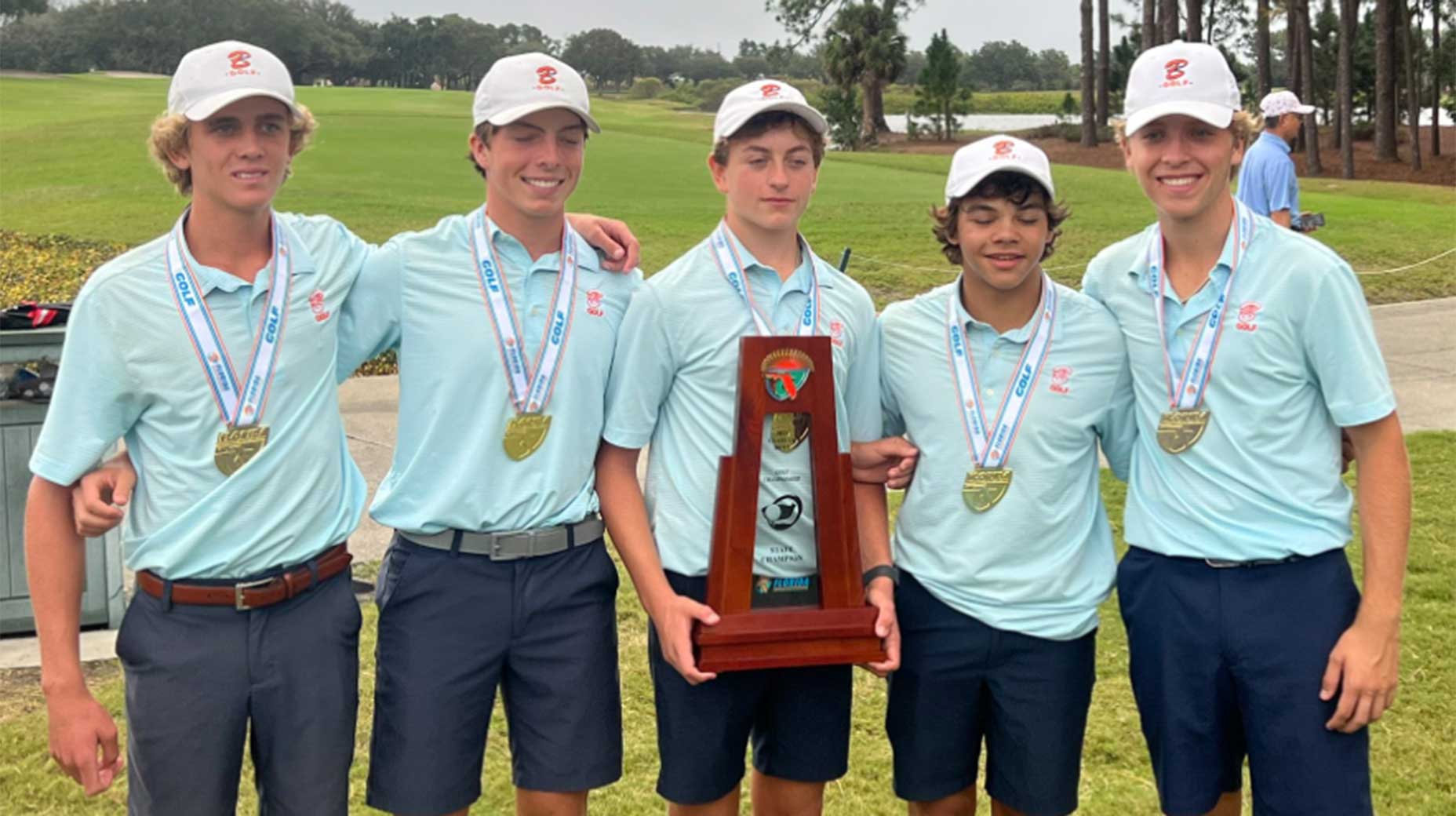 Charlie Woods Helps Lead High School Golf Team to State Championship