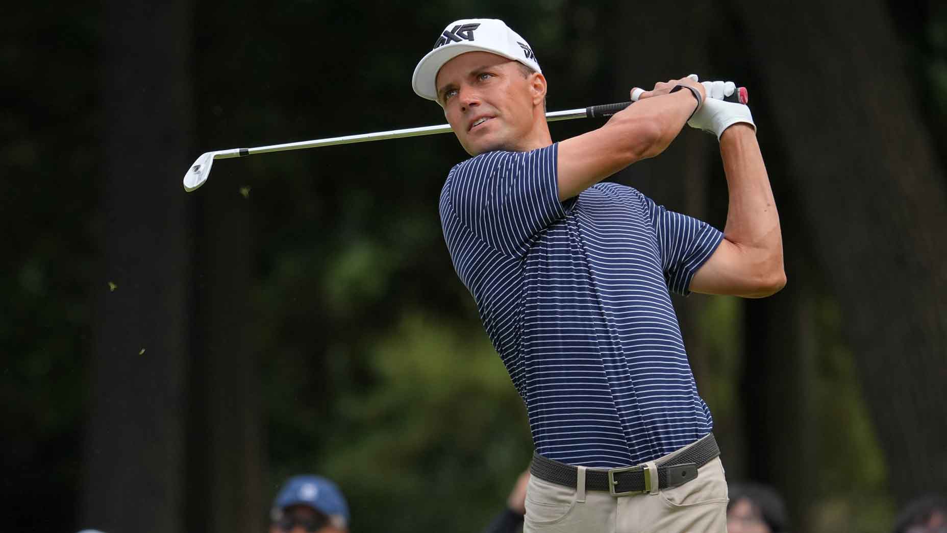 Eric Cole of the United States hits his tee shot on the 7th hole during the final round of ZOZO Championship at Accordia Golf Narashino Country Club on October 22, 2023 in Inzai, Chiba, Japan.