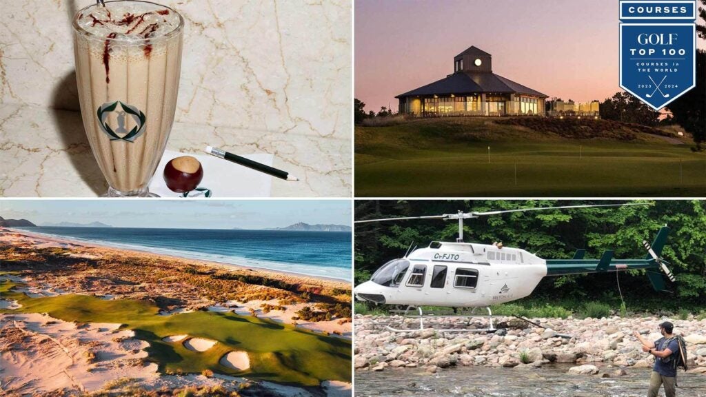best amenities at top 100 courses, including milkshakes and helicopter rides