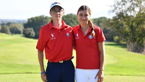 Anna and Billy Davis at the 2023 Junior Ryder Cup