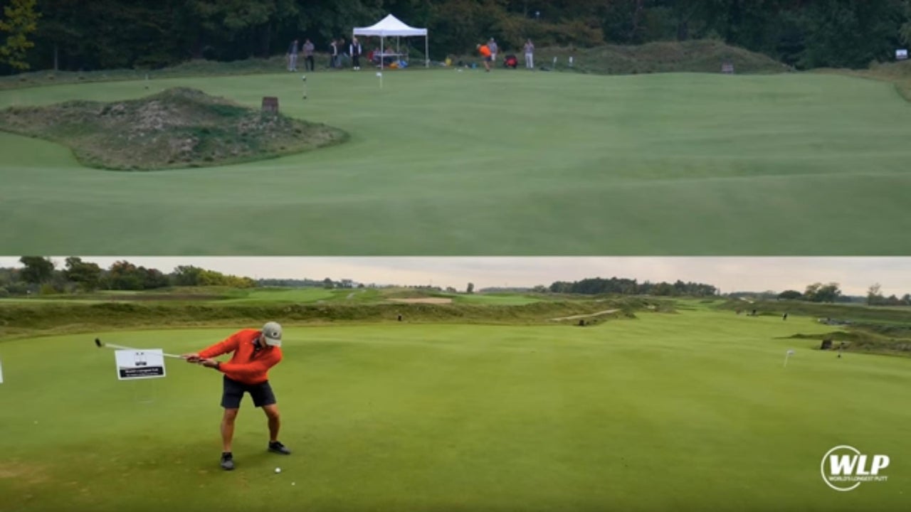 This guy fired his shot and then landed the longest putt ever recorded
