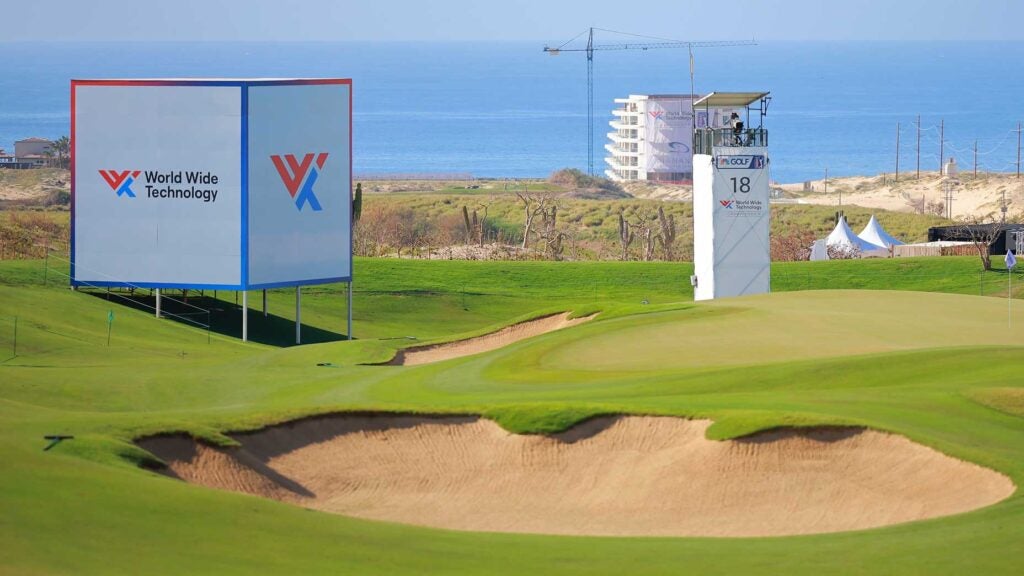 El Cardonal golf course green ahead of 2023 World Wide Technology Championship in Mexico
