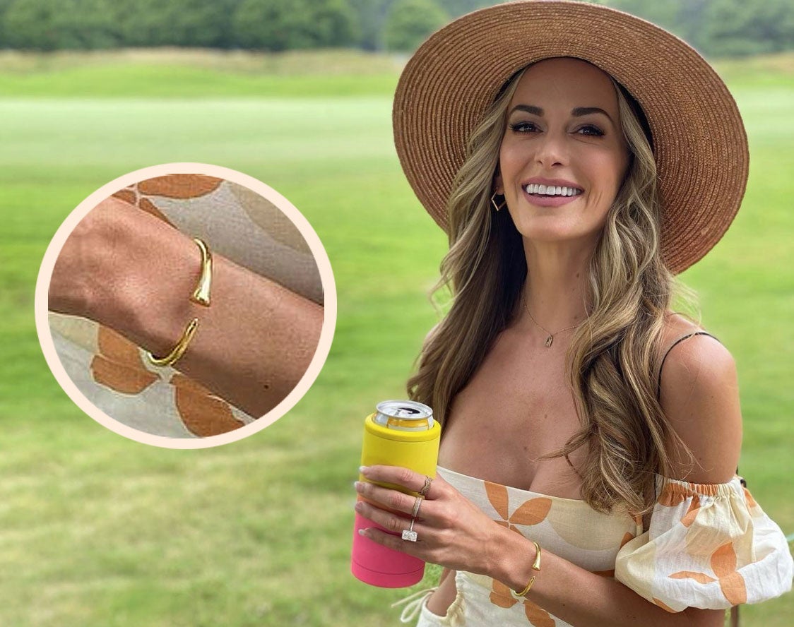 Jena Sims Koepka wearing the Ruvido Golf Tee Bracelet.