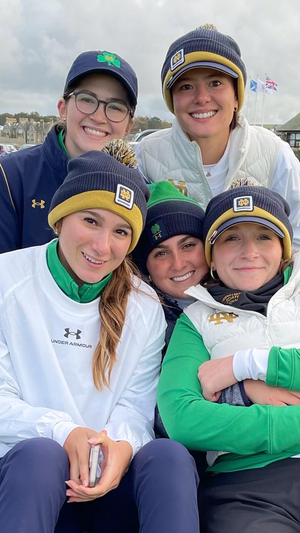 Members of the Notre Dame's women's golf team