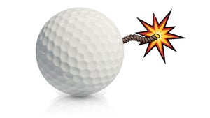 golf ball with fuse on end