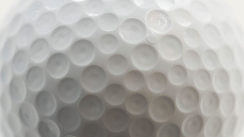 tight shot of golf ball cover