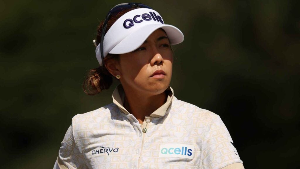 Jenny Shin of South Korea looks on from the 16th hole during the ISPS HANDA Australian Open at The Lakes Golf Club on December 01, 2023 in Sydney, Australia