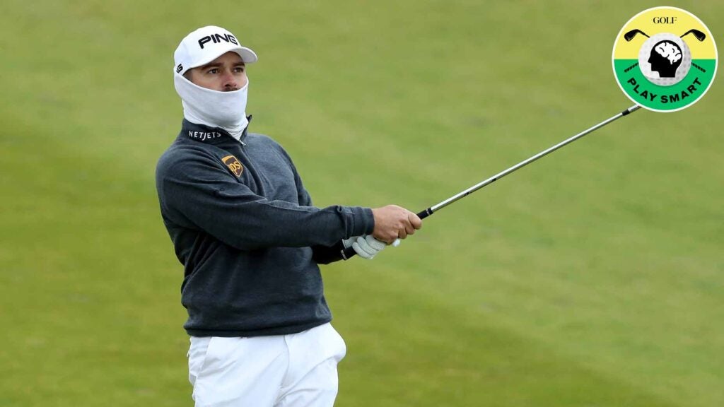 louis oosthuizen swings in the cold during the alfred dunhill links championship