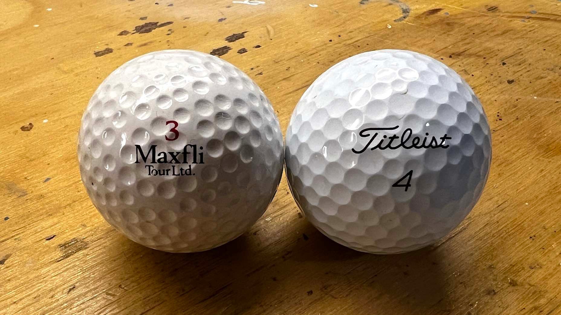 old "small golf ball" vs the new "modern" golf ball