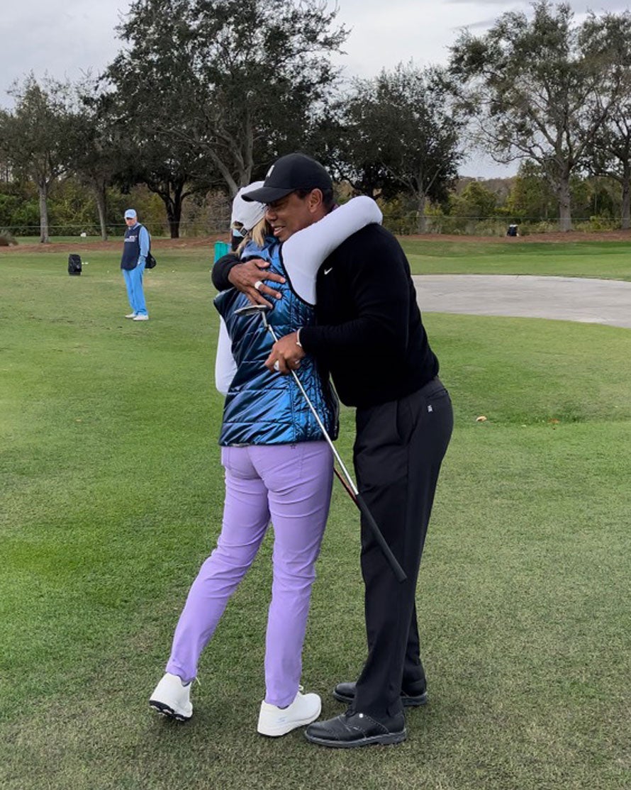 Annika Sorenstam and Tiger Woods