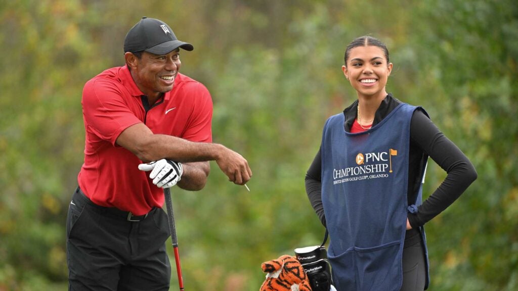 Tiger Woods and his daughter sam woods