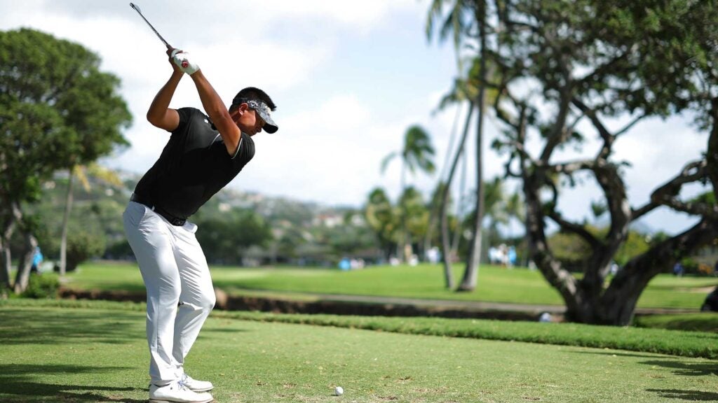 Carl Yuan, 26, at the Sony Open.