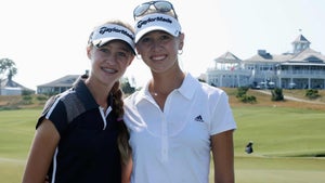 Nelly and Jessica Korda at the 2013 U.S. Open.