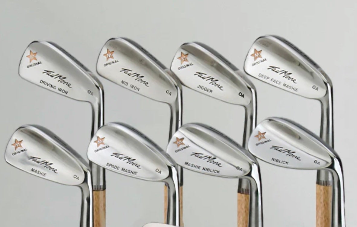 Tad Moore golf hickory set