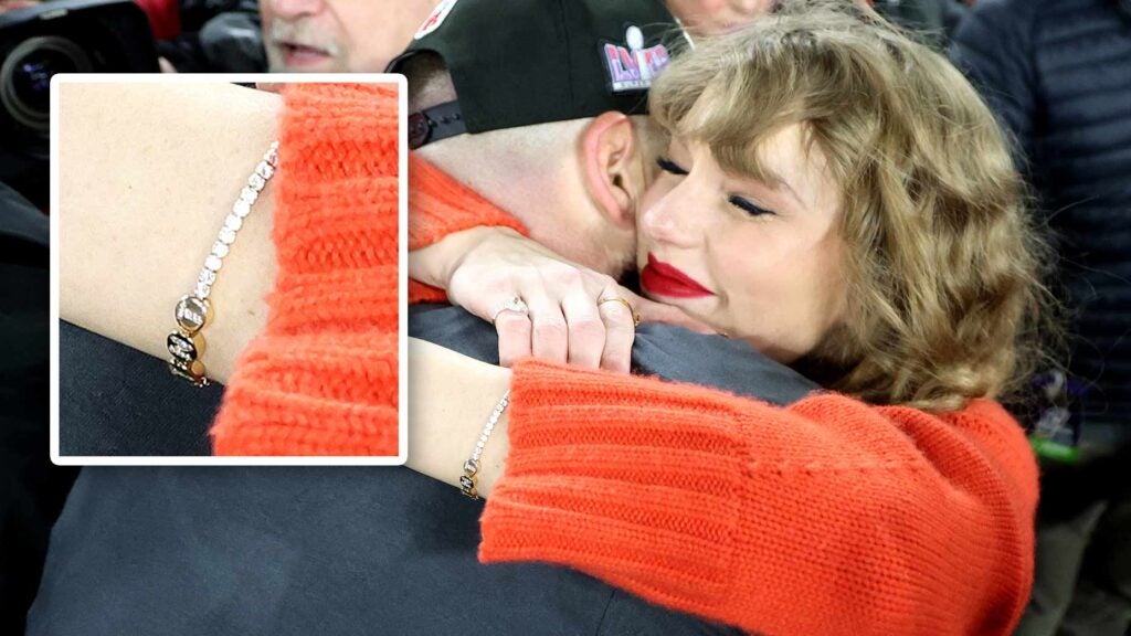 Taylor Swift shows off Michelle Wie West-designed bracelet at Chiefs celebration