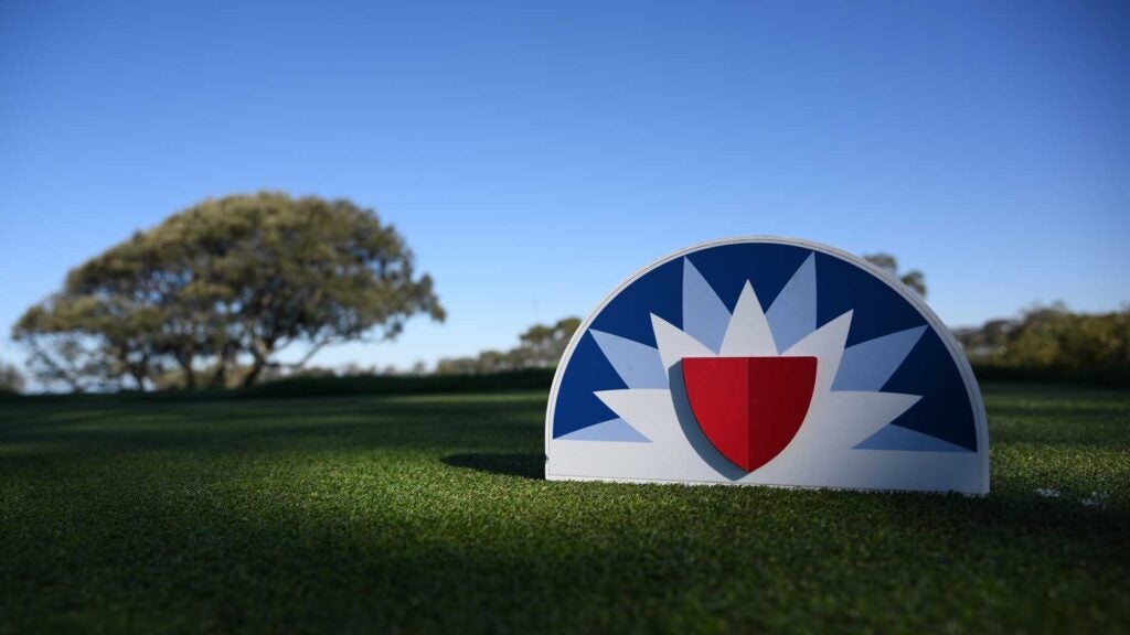 Sign seen on Torrey Pines' South Course during 2024 Farmers Insurance Open