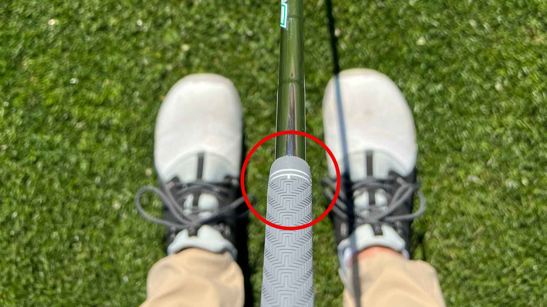 As you address the ball, an easy hack to confirm that your clubface is square is by using this golf grip hack - here's how it works