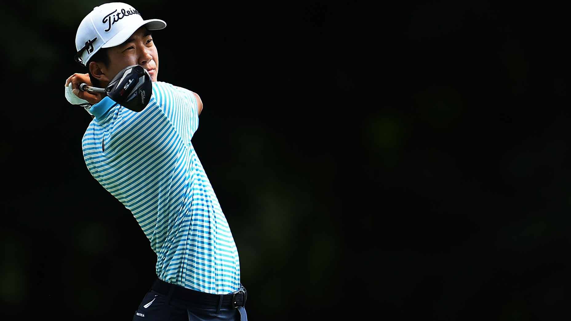 michael kim beats the driver in the final round of the 2018 john deere classic