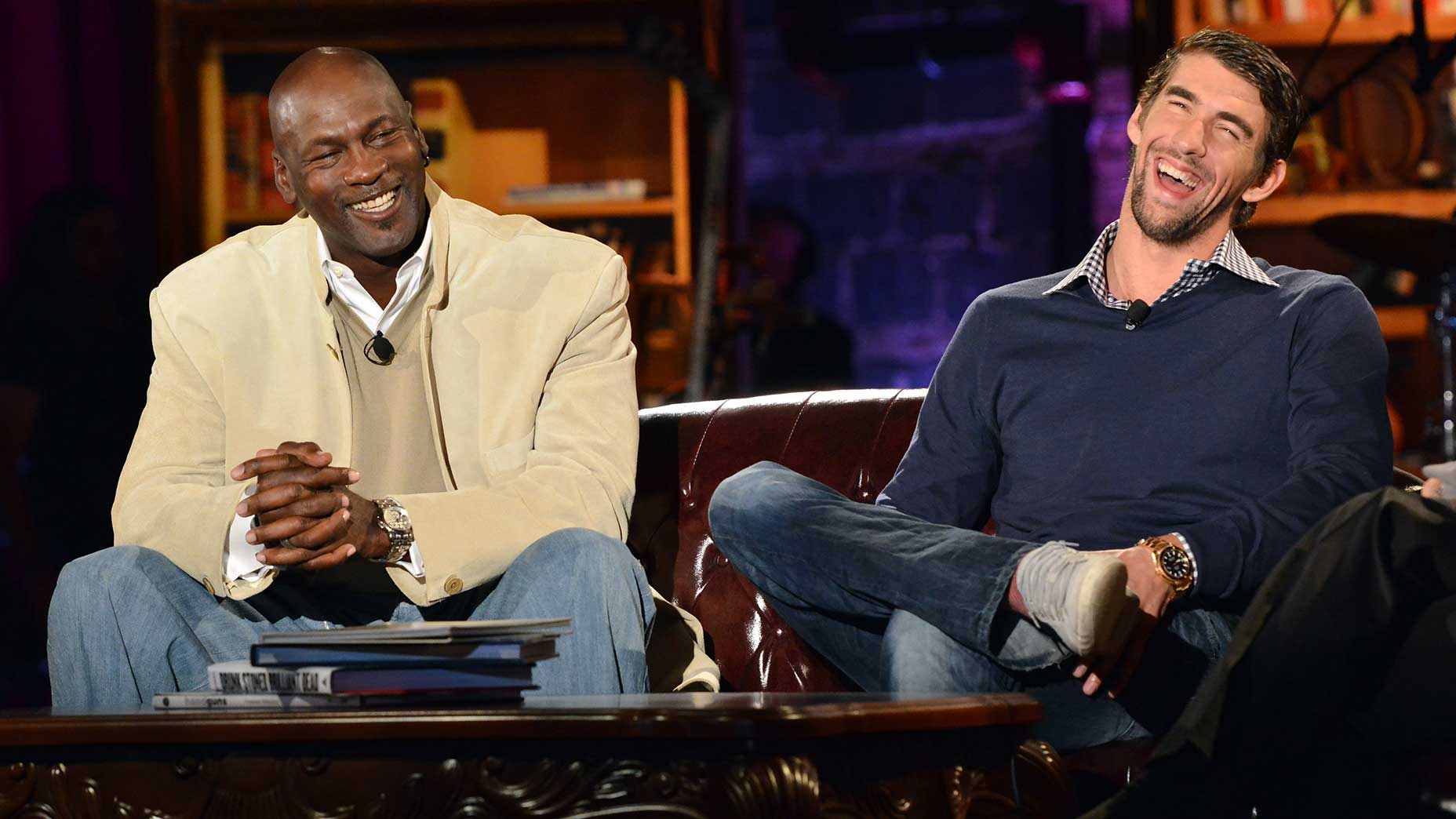 Michael Jordan and Michael Phelps on 