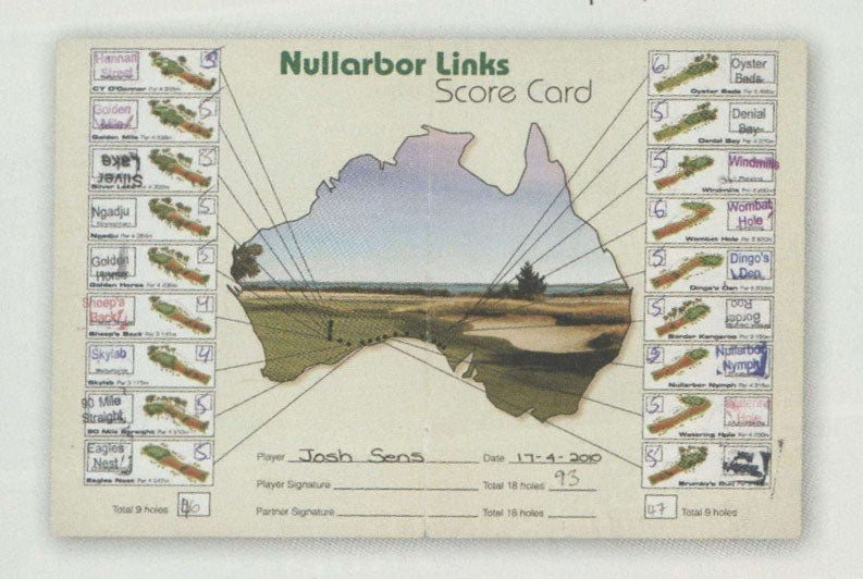 Nullarbor Links scorecard