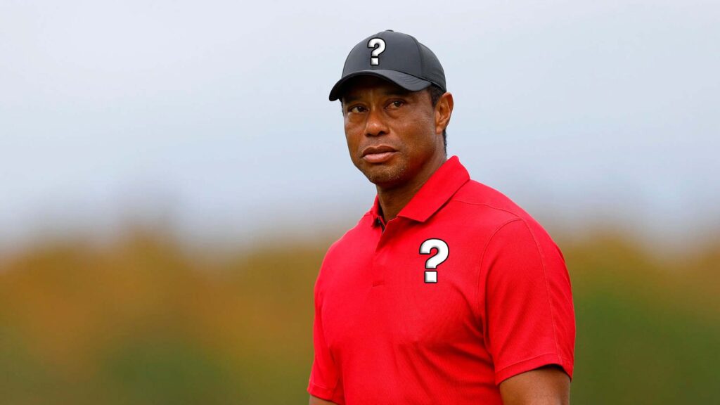 Tiger Woods without his Nike logos.