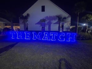 The Match lighted logo