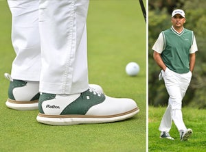 PACIFIC PALISADES, CALIFORNIA - FEBRUARY 18: Jason Day of Australia's golf shoes are seen during the final round of The Genesis Invitational at Riviera Country Club on February 18, 2024 in Pacific Palisades, California. (Photo by Ben Jared/PGA TOUR via Getty Images)